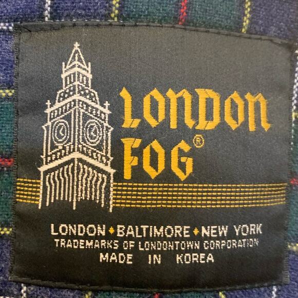 London Fog Bomber Jacket 40L Mens Gray Rain Removable Plaid Flannel Lining Zip - Picture 3 of 14